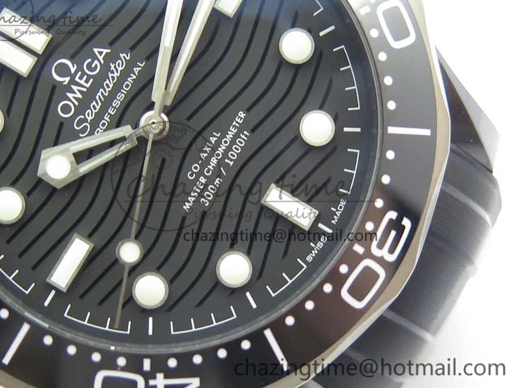 0121 Seamaster Diver 300M Real Ceramic Case VSF 1:1 Best Edition on Black Rubber Strap A8806 (Free Nato) SunProtective 7935